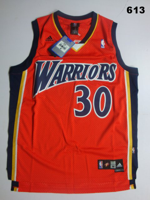 NBA Golden State Warriors 30 Stephen Curry Swingman Orange Jersey